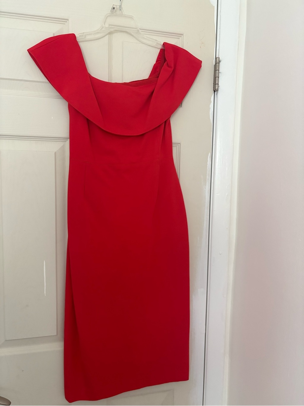 Aritzia / Babaton Red Off-Shoulder Sheath Dress